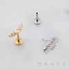 MULTI BEZEL CZ ROUND CURVED ARCH LINE THREADLESS (PUSH IN) 316L SURGICAL STEEL LABRET SET